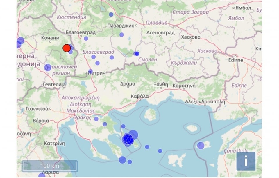 Силно земетресение люшна Благоевград, епицентърът е бил в Северна Македония