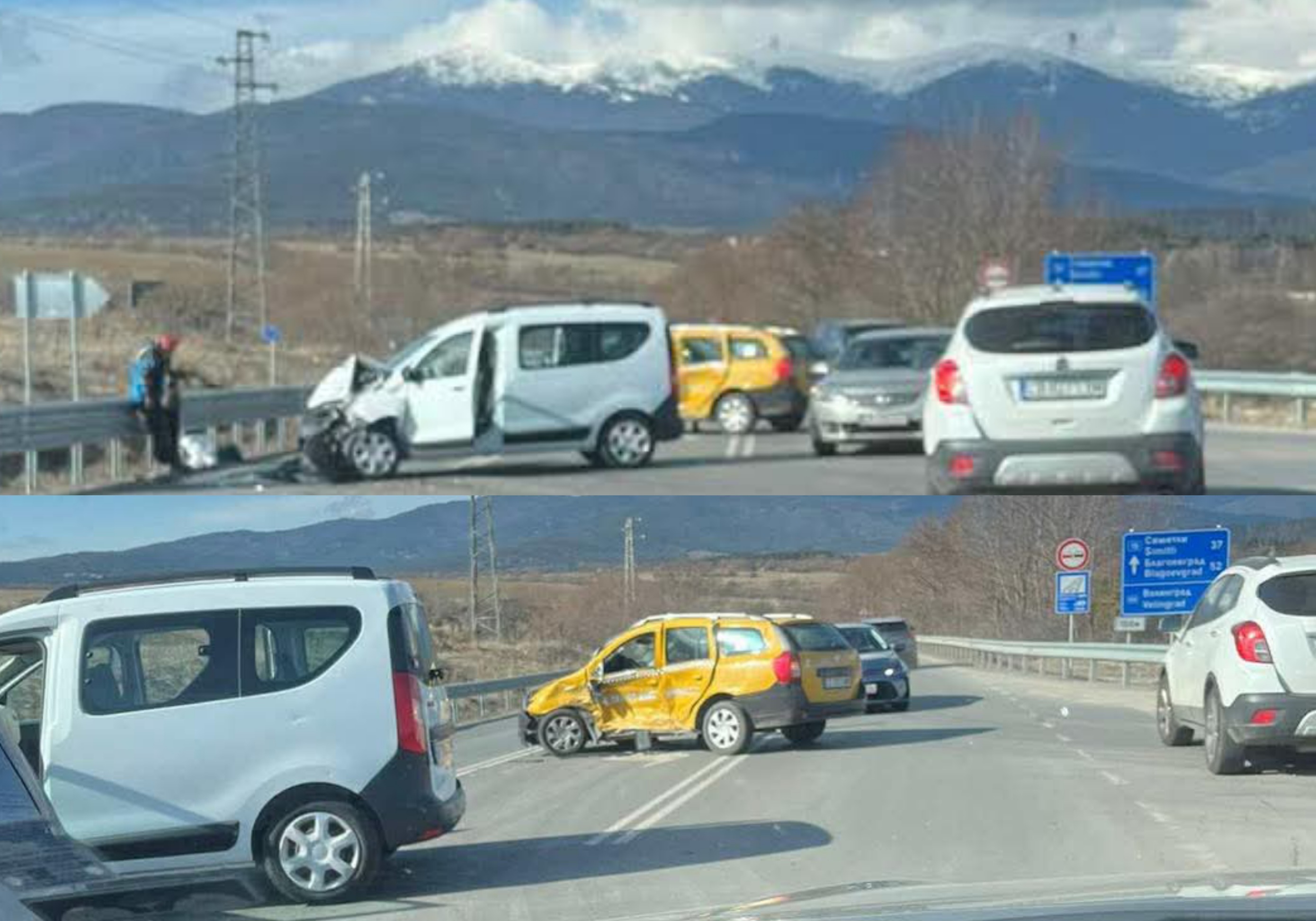 Пътен инцидент затруднява движението край Разлог