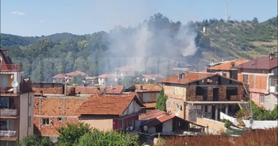 Сухи треви и храсти горят край зоопарка в Благоевград